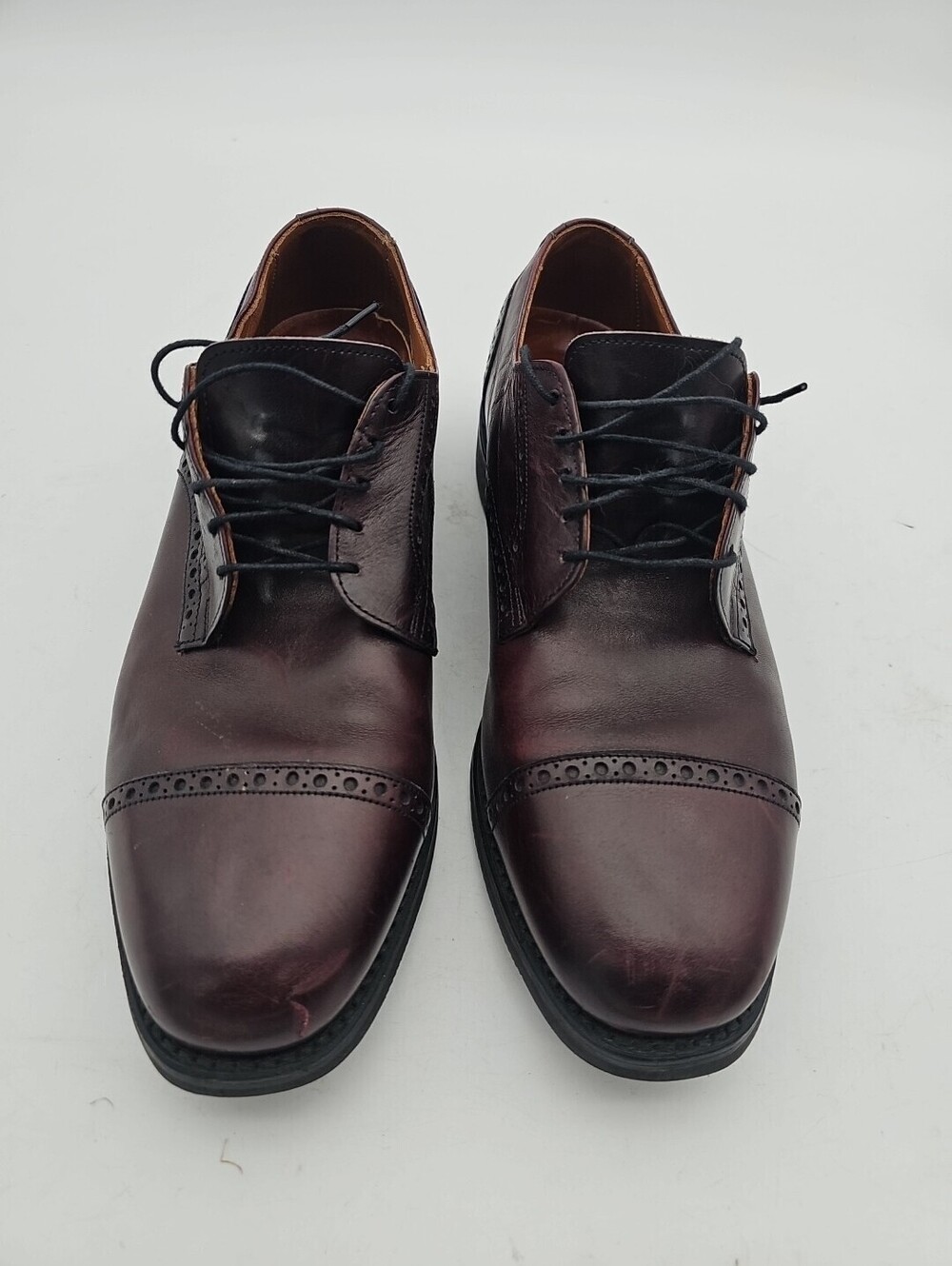 Allen Edmonds Lexington Mens Size  10c  Burgundy Classic Cap Toe Oxford Shoes Ex